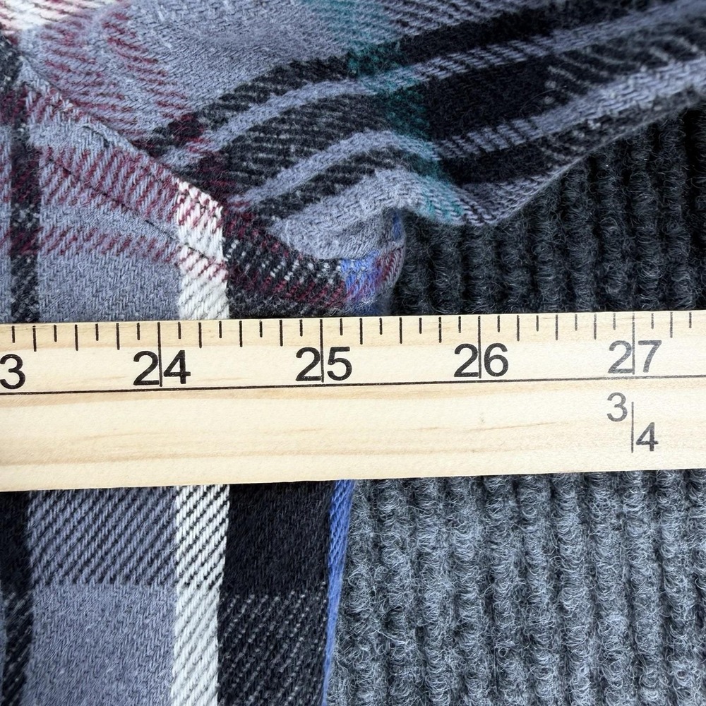 Vintage 80s Big Mac flannel shirt XL Tall Made in USA gray plaid workwear - Picture 6 of 8